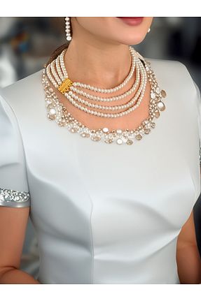 گردنبند مروارید سفید MinimalistTasarım - کد 792378842