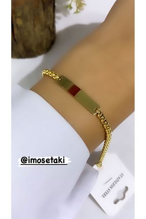 دستبند استیل (فولاد) طلائی زنانه استیل (فولاد) İMOSE TAKI - کد 779969634