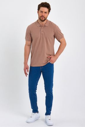 شلوار جین آبی مردانه پاچه تنگ جوان کد 704406064