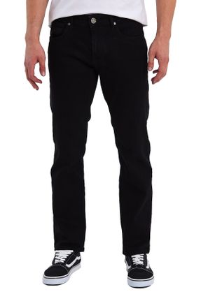 شلوار جین مشکی مردانه پاچه لوله ای استاندارد کد 712602070