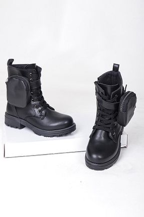 بوت / نیم بوت مشکی بچه گانه پاشنه تخت Ayakkabı Vakti - کد 219639313