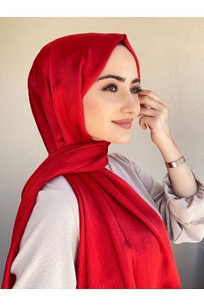 شال قرمز زنانه پنبه - پلی استر کد 803455941