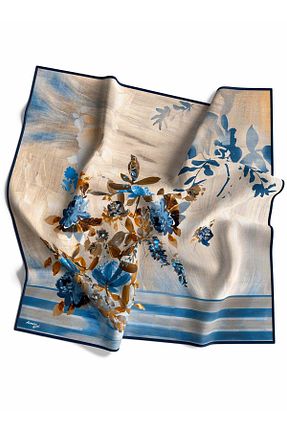 روسری آبی پلی استر Armine - کد 634651641
