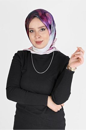 روسری صورتی پلی استر Alvina - کد 803518976
