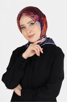 روسری سرمه ای پلی استر Alvina - کد 803519003