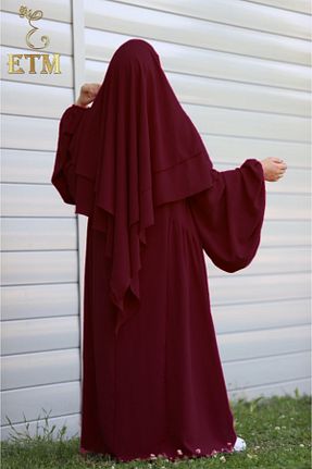 ست بالاتنه و پائین تنه زرشکی زنانه بافتنی Şahane - کد 786139952