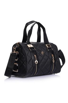 کیف دوشی مشکی زنانه چرم مصنوعی Çanta Trend - کد 804100851