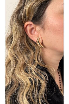 گوشواره جواهر طلائی لزران JEWELRY - کد 801279857