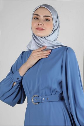 روسری طوسی پلی استر Alvina - کد 803641331