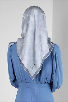 روسری طوسی پلی استر Alvina - کد 803641331