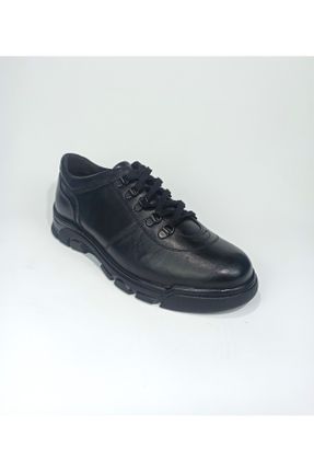 کفش کژوال مشکی مردانه چرم طبیعی پاشنه کوتاه ( 4 - 1 cm ) پاشنه ساده کد 803924111