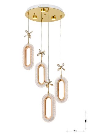لوستر طلائی فلزی Avizemoda - کد 802436139