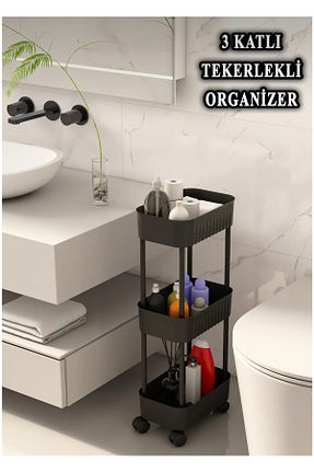 نظم دهنده حمام مشکی پلاستیک MİMOZA PARK - کد 803999429