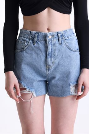 شلوار جین آبی زنانه جین ساده استاندارد کد 804009736