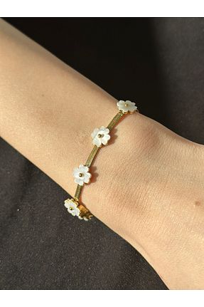 دستبند استیل (فولاد) طلائی زنانه استیل (فولاد) Dinçerler tekstil - کد 804049458