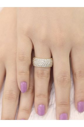 انگشتر طلا سفید زنانه 14 عیار ZEYNEPLİ GOLD - کد 804029838