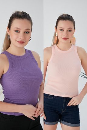 بلوز بنفش زنانه ساده CATSPY - کد 803771236