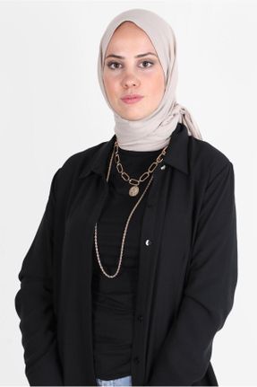 شال بژ زنانه پنبه - پلی استر کد 803864336