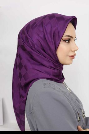 روسری بنفش 100 x 100 Trablus - کد 804172920