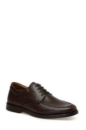 کفش کژوال قهوه ای مردانه چرم طبیعی پاشنه کوتاه ( 4 - 1 cm ) پاشنه ساده کد 804327383