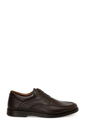 کفش کژوال قهوه ای مردانه چرم طبیعی پاشنه کوتاه ( 4 - 1 cm ) پاشنه ساده کد 804327383