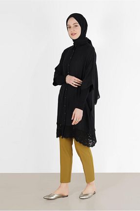 شلوار پارچه ای زرد زنانه بلند Alvina - کد 804207921