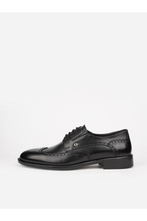 کفش کلاسیک مشکی مردانه چرم طبیعی پاشنه کوتاه ( 4 - 1 cm ) پاشنه نازک کد 802848771