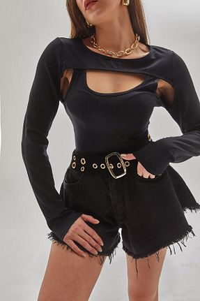 بلوز مشکی زنانه ساده Bianco Lucci - کد 804386590