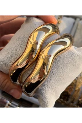دستبند استیل (فولاد) طلائی زنانه رودیوم nurbakijewellery - کد 784891627