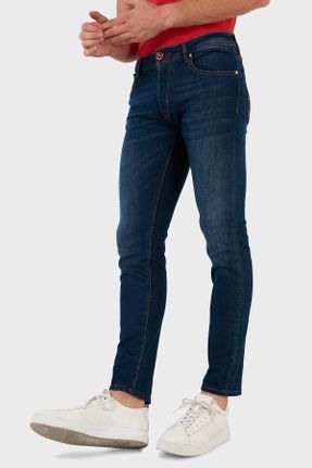 شلوار جین آبی مردانه پنبه (نخی) اسلیم کد 349122780