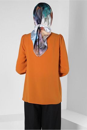 روسری آبی پلی استر Alvina - کد 803641754