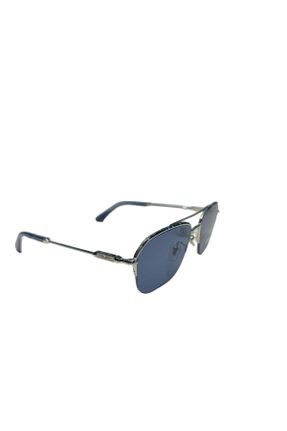 عینک آفتابی آبی زنانه 56 UV400 فلزی مستطیل کد 803650917