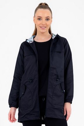 بادگیر و بارانی اسپرت سرمه ای زنانه پلی استر Escetic - کد 89895198
