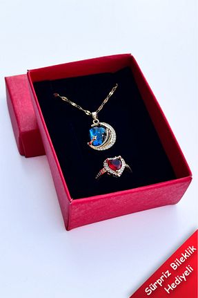 ست استیل طلائی زنانه 2 تایی TREND COLLECTİON - کد 803314425