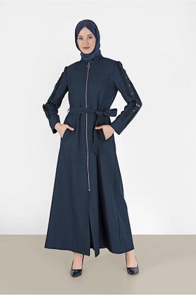 مانتو بلند حجاب سرمه ای زنانه Alvina - کد 803863978