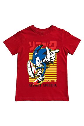 تیشرت قرمز بچه گانه رگولار Sonic - کد 804262701