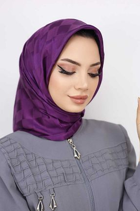 روسری بنفش 100 x 100 Trablus - کد 804172920