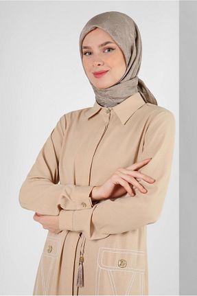 روسری قهوه ای پنبه ای Alvina - کد 804330227