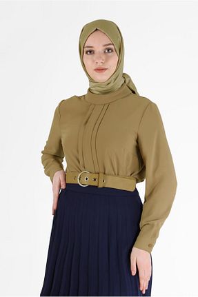بلوز حجاب زرد زنانه رگولار Alvina - کد 804207900