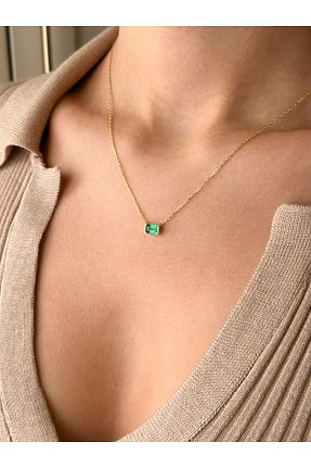 گردنبند نقره سبز زنانه 925 عیار Noicone - کد 800588360