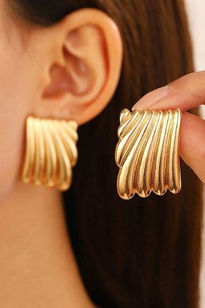 گوشواره جواهر طلائی C&E Design - کد 804386373