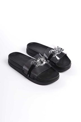 دمپائی مشکی زنانه پاشنه پر ALANYA SAFİR - کد 805085978