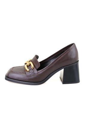 کفش لوفر قهوه ای زنانه پاشنه کوتاه ( 4 - 1 cm ) کد 774257393
