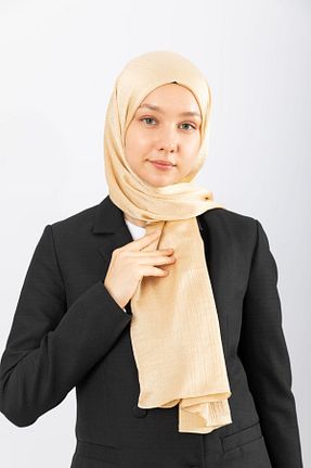 شال طلائی زنانه hijabchi - کد 804578451