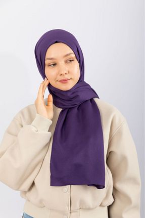 شال بنفش زنانه پنبه ای hijabchi - کد 804577026