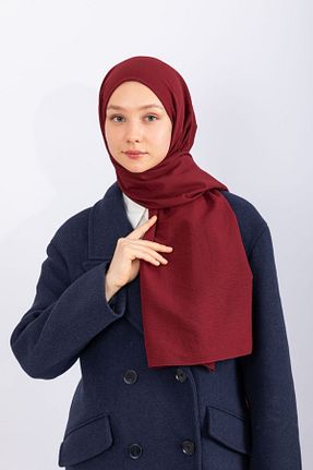 شال زرشکی زنانه پنبه ای hijabchi - کد 804596244