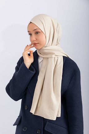 شال بژ زنانه پنبه ای hijabchi - کد 804595851