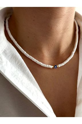گردنبند جواهر سفید زنانه کد 260203429