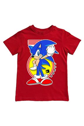 تیشرت قرمز بچه گانه رگولار Sonic - کد 804609612