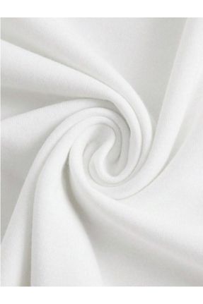 بلوز سفید زنانه طرح دار اسلیم فیت استراپلز پنبه - پلی استر کد 804510709